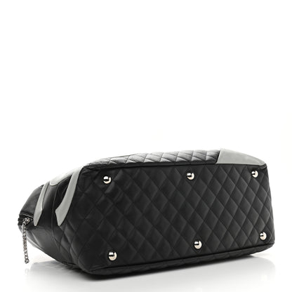 Chanel Calfskin Quilted Large Cambon Bag Black 4 of 10