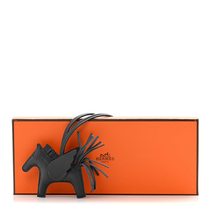 Hermes Milo Lambskin Grigri Rodeo Pegase Horse Bag Charm PM Ardoise 5 of 5