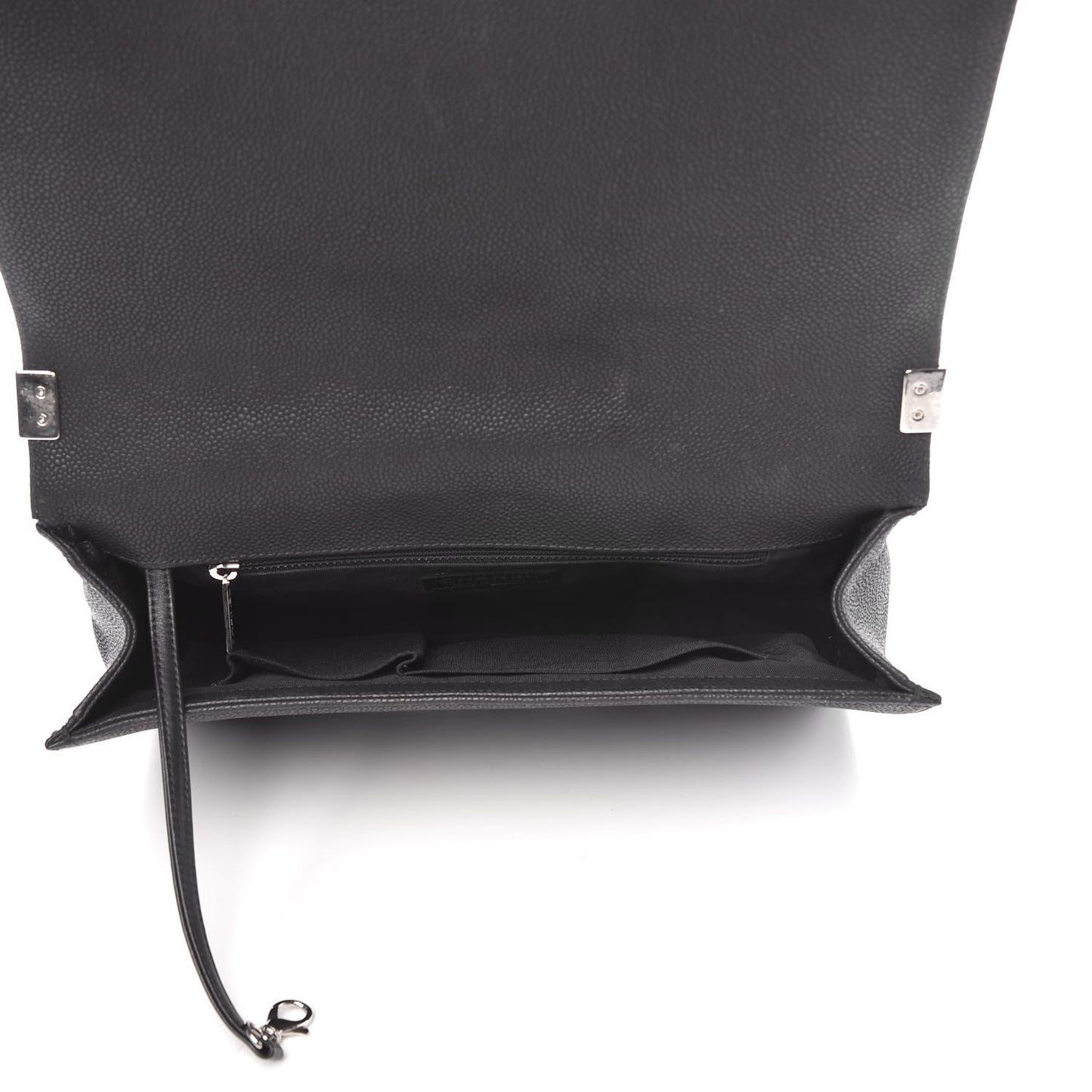Caviar Quilted Large Boy Flap Black