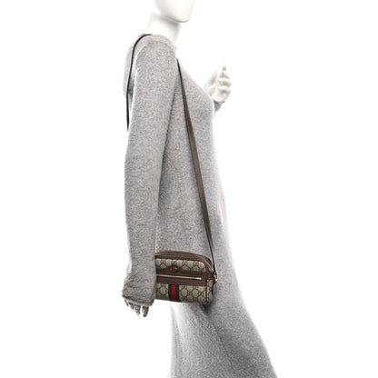 Gucci GG Supreme Monogram Web Mini Ophidia Shoulder Bag Brown 2 of 10