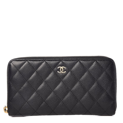 Chanel Caviar Quilted Large Gusset Zip Around Wallet Black 1 of 10
