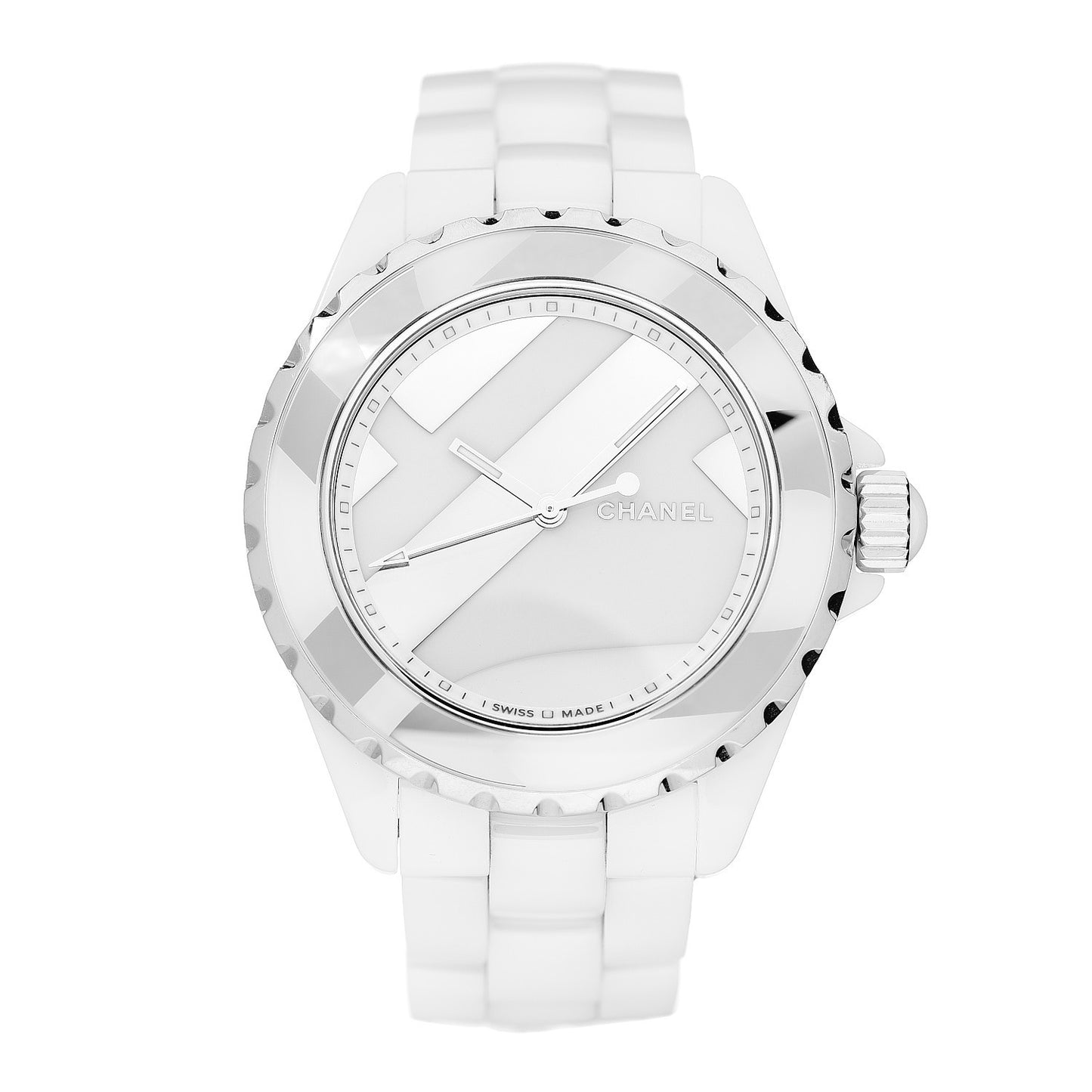 Stainless Steel Ceramic 38mm J12 Untitled Automatic Watch White