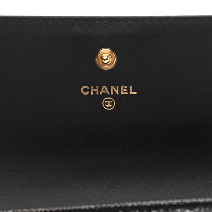 Chanel Caviar Quilted Large Boy Gusset Flap Wallet Black 6 of 9