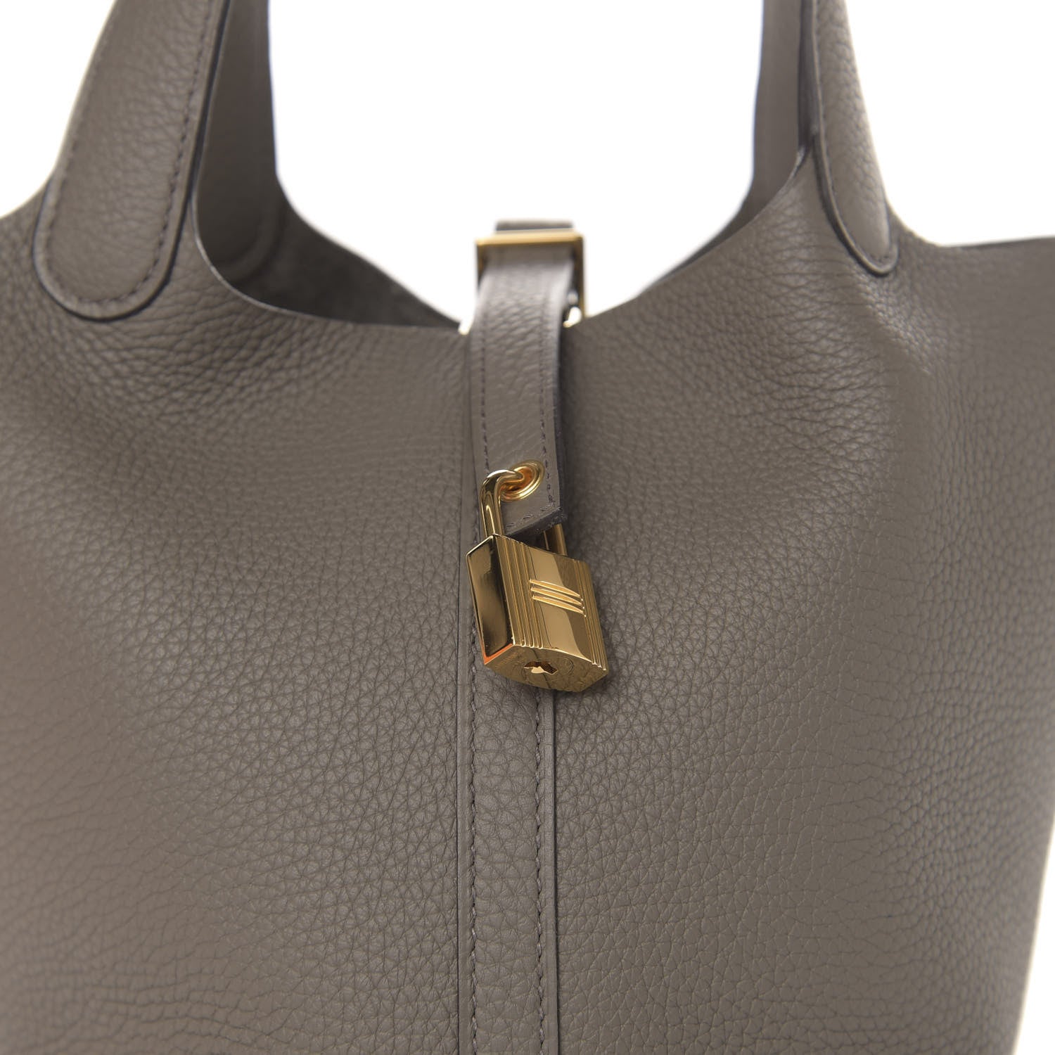 Hermes Taurillon Clemence Picotin Lock 18 PM Etain 10 of 11