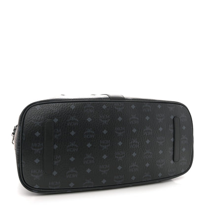 MCM Visetos Large Liz Reversible Shopper Tote Black 7 of 18