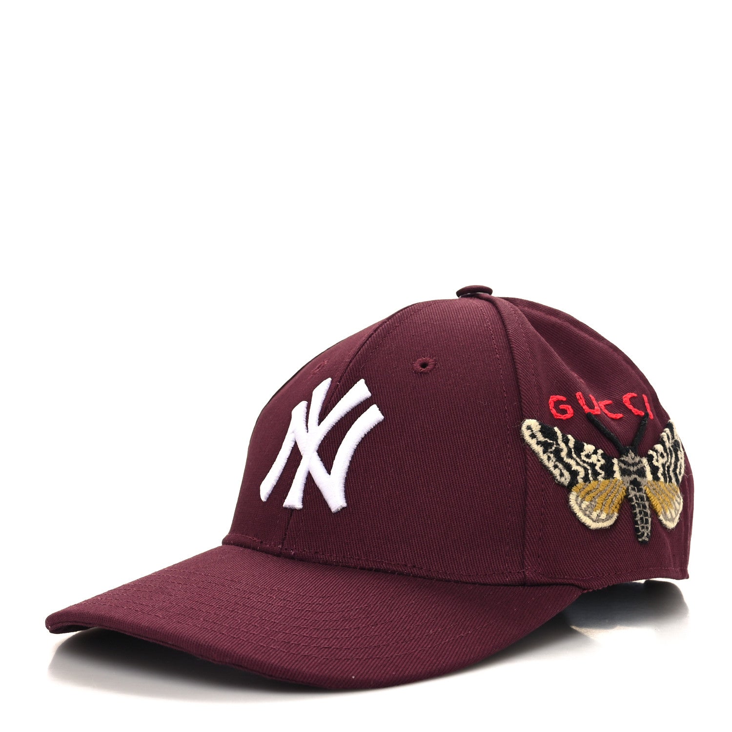 Gucci X MLB Cotton NY Yankees Baseball Hat 57-61 Lacquer 2 of 9