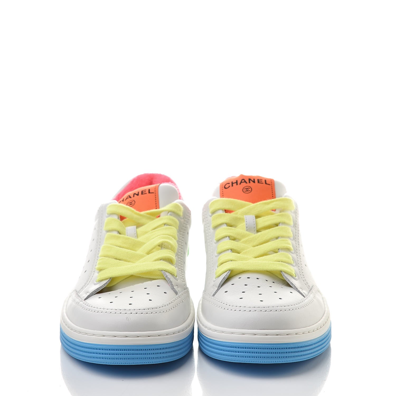 Chanel Calfskin Womens Logo Sneakers 36 White Multicolor 2 of 10