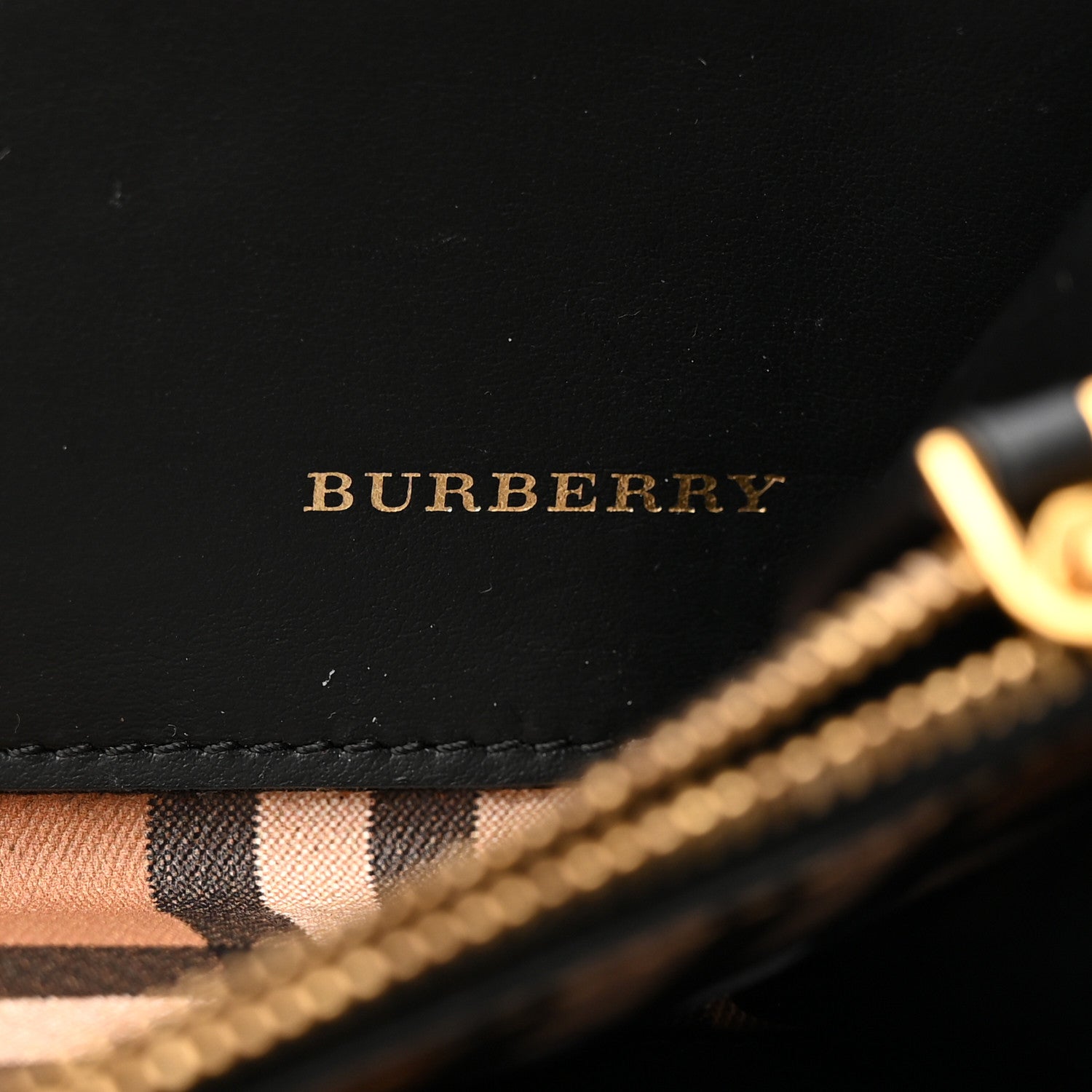 Burberry Vintage Check Elmore Zip Around Wallet Black 6 of 8