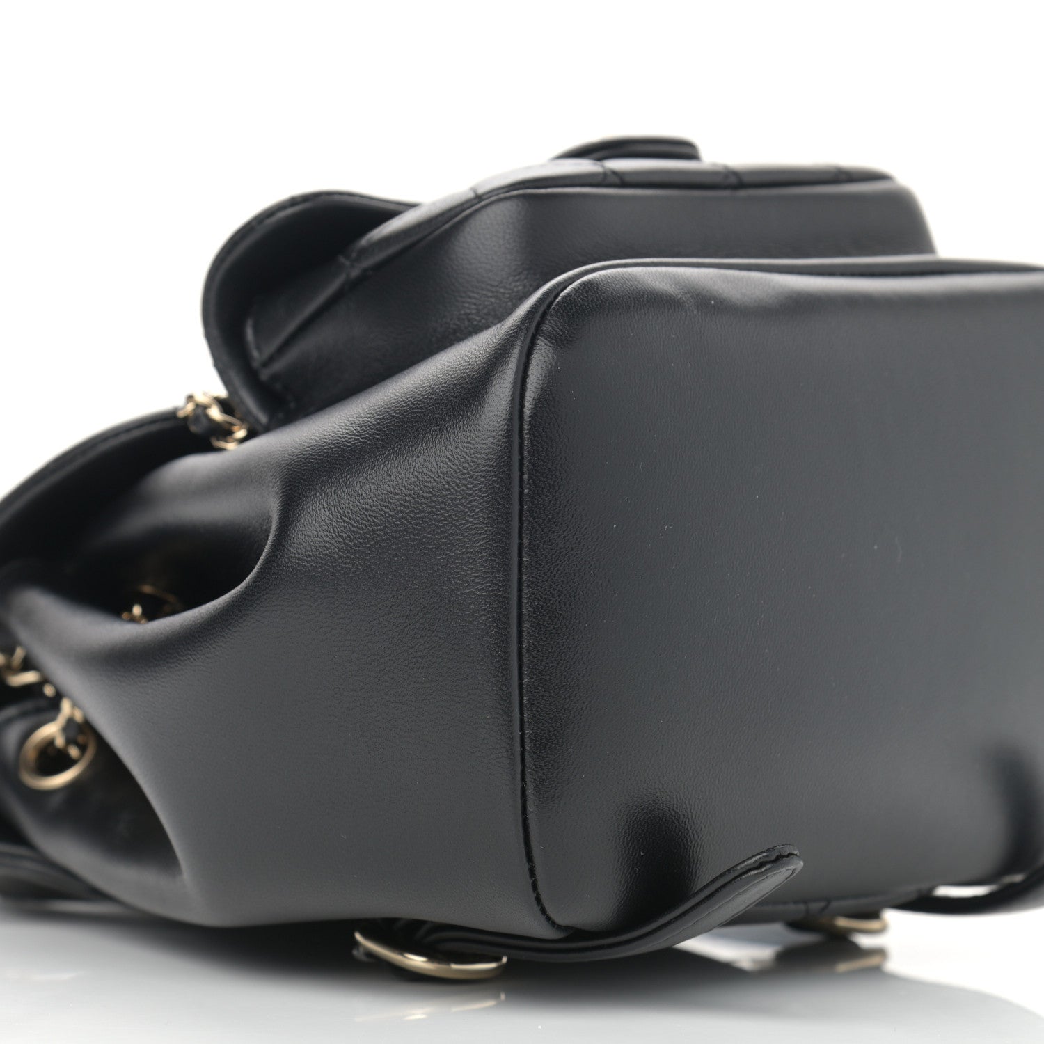 Chanel Lambskin Quilted Small Duma Drawstring Backpack Black 9 of 11