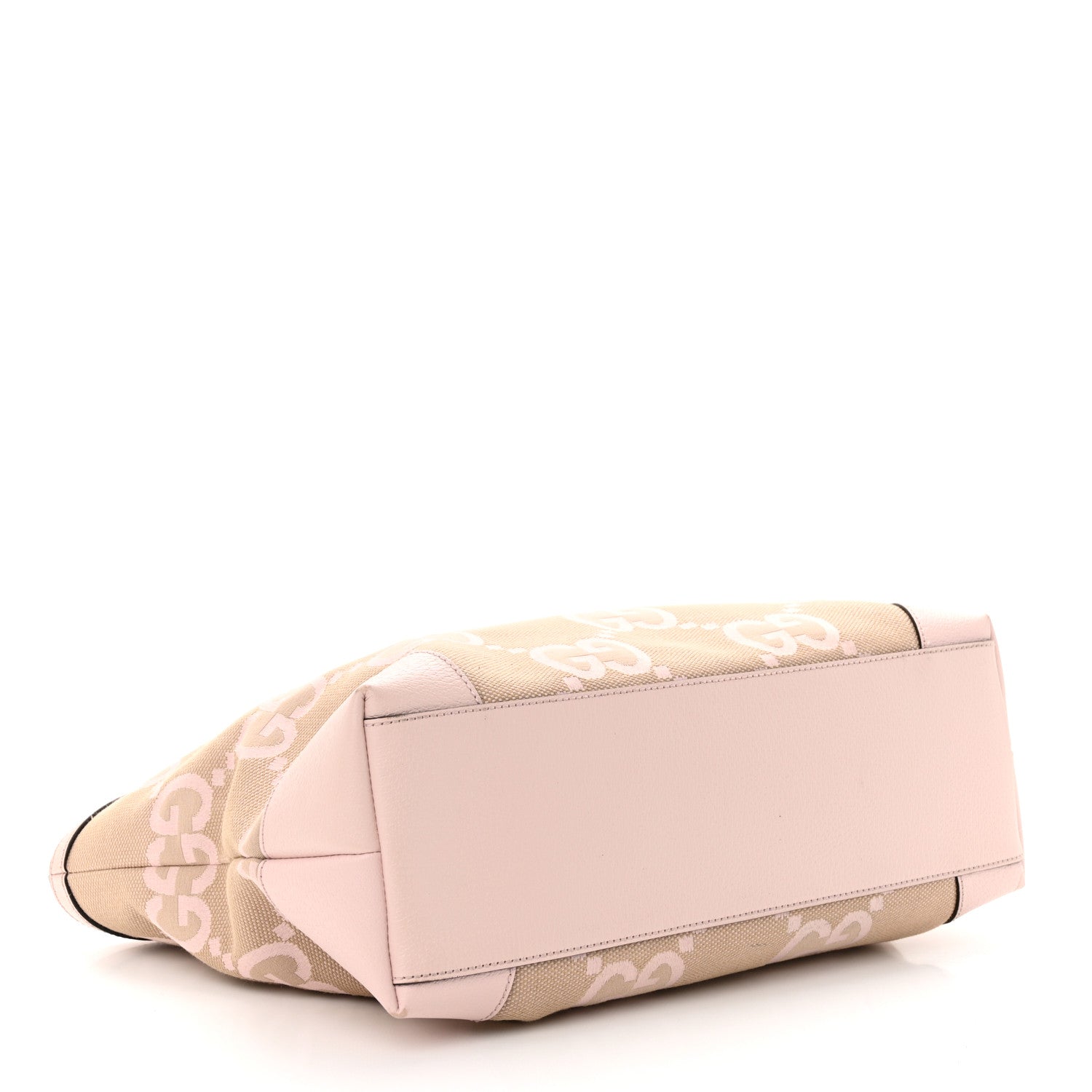 Gucci Monogram Jumbo GG Textured Dollar Calfskin Medium Ophidia Shopping Tote Beige Perfect Pink 4 of 10