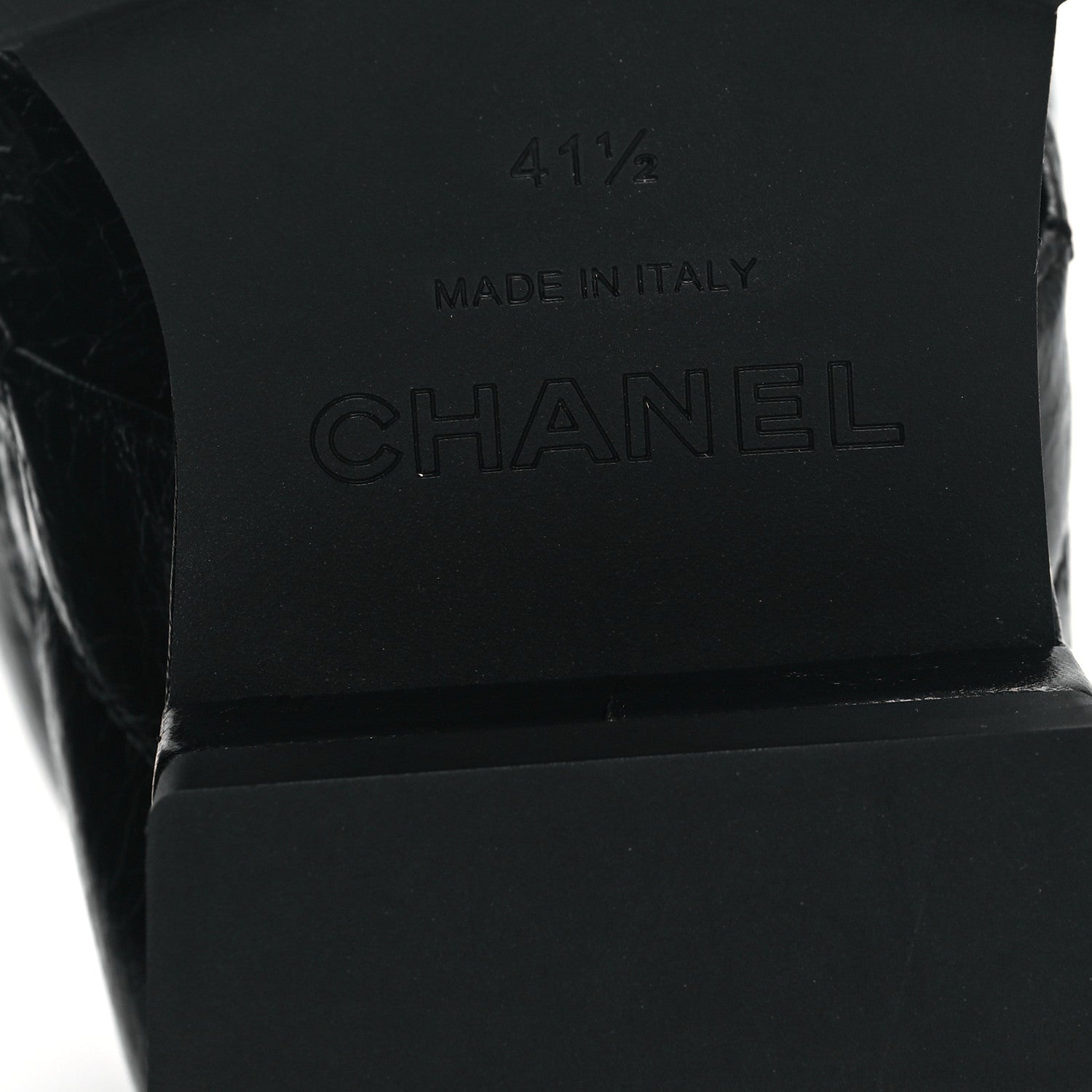 Chanel Crumpled Patent Lambskin Calfskin Quilted Lace Up Combat Boots 41.5 Black 6 of 9