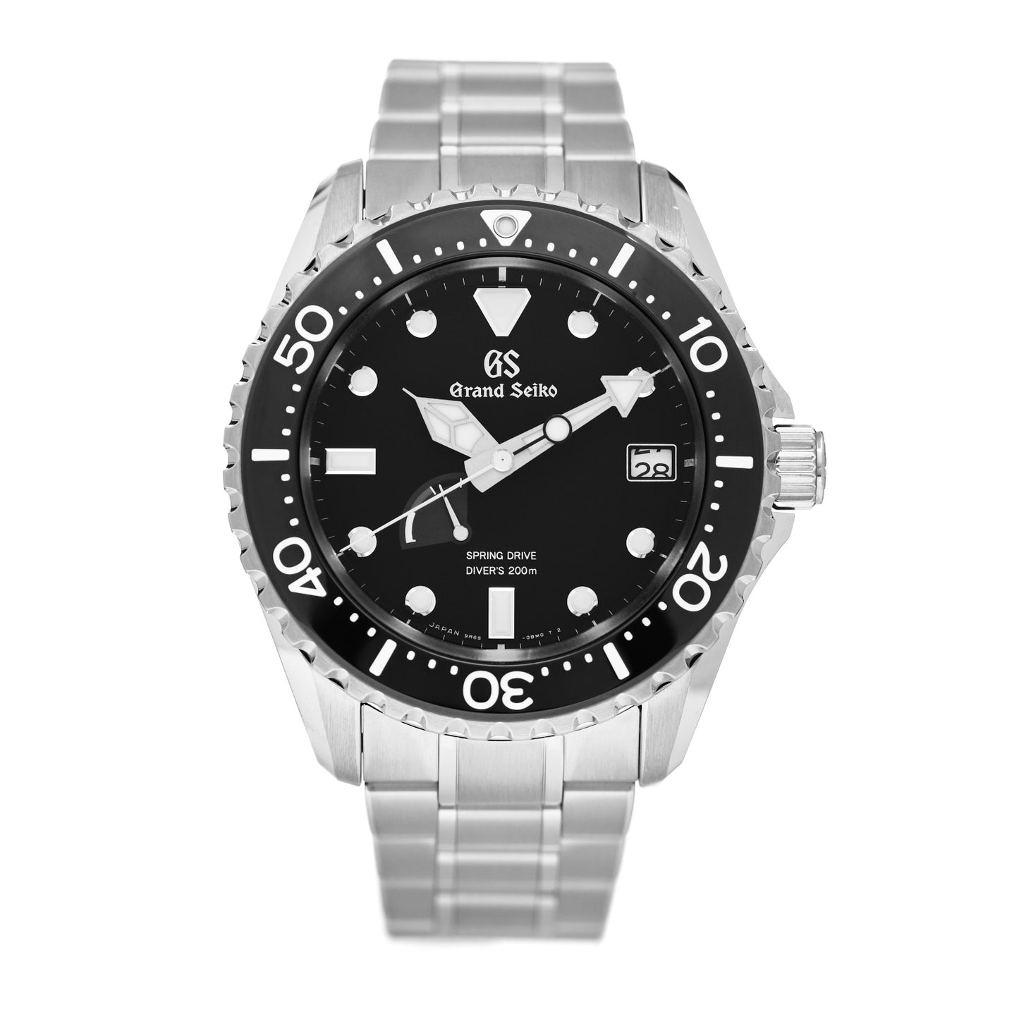 Stainless Steel 44mm Spring Drive Automatic Watch Black SBGA229