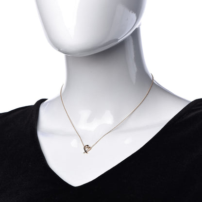 Tiffany 18K Rose Gold Mini Paloma Picasso Loving Heart Pendant Necklace 2 of 6