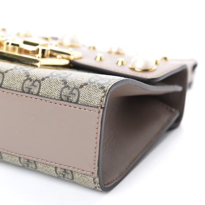 Gucci GG Supreme Monogram Studded Small Padlock Shoulder Bag Porcelain Rose 7 of 11