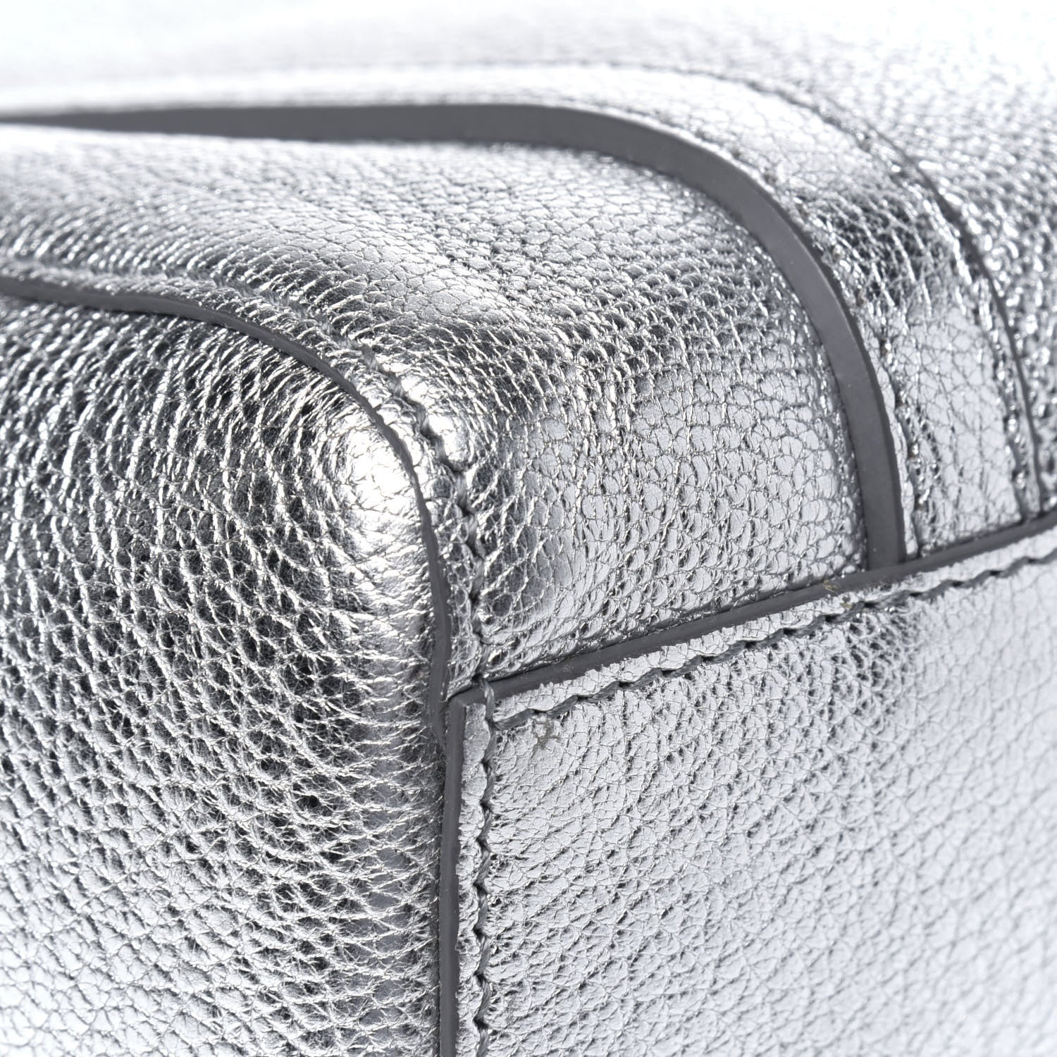 Balenciaga Metallic Goatskin Logo XXS Everyday Tote Argent Black 12 of 16