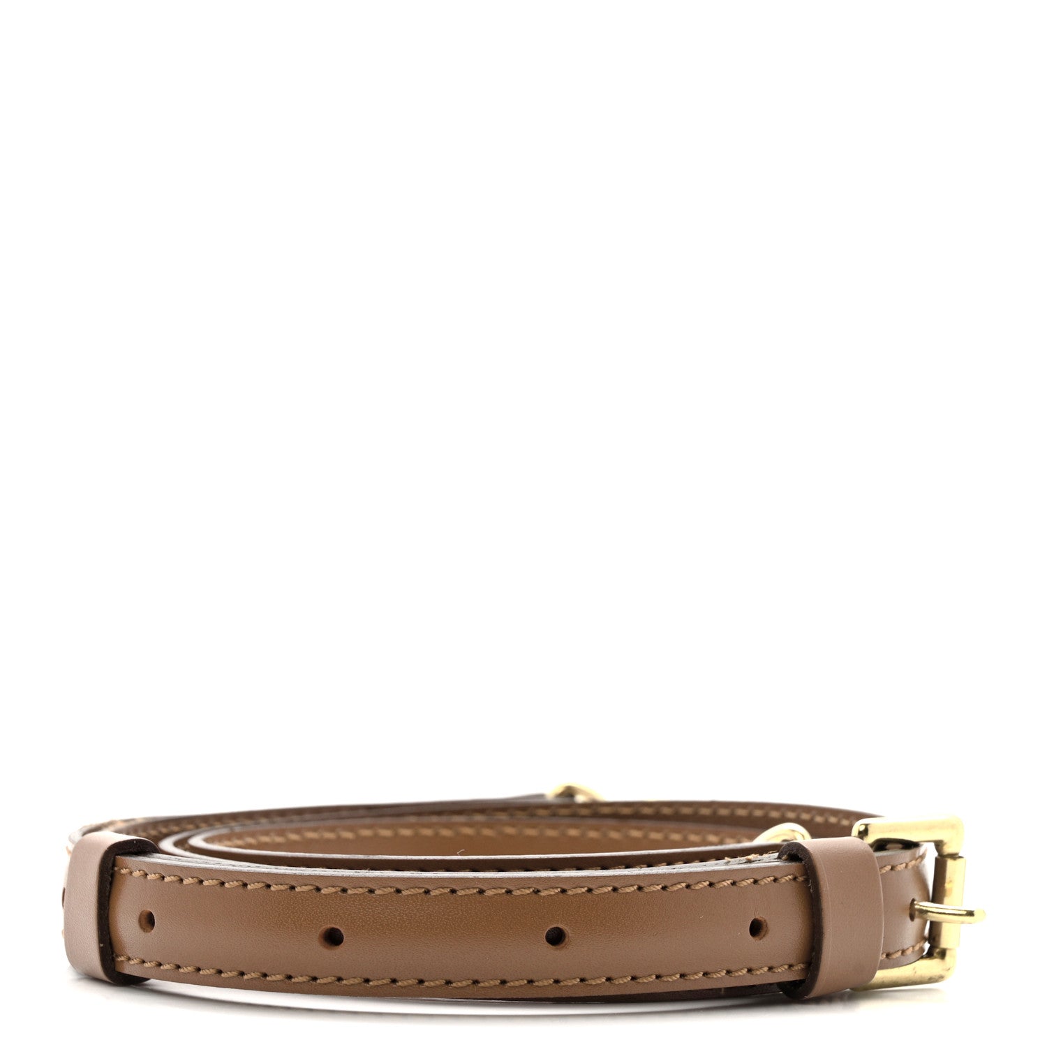 Louis Vuitton Calfskin 16mm Adjustable Shoulder Strap Brown Brown 2 of 5