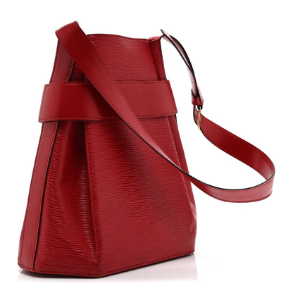 Louis Vuitton Epi Sac D'epaule Castillan Red 3 of 10