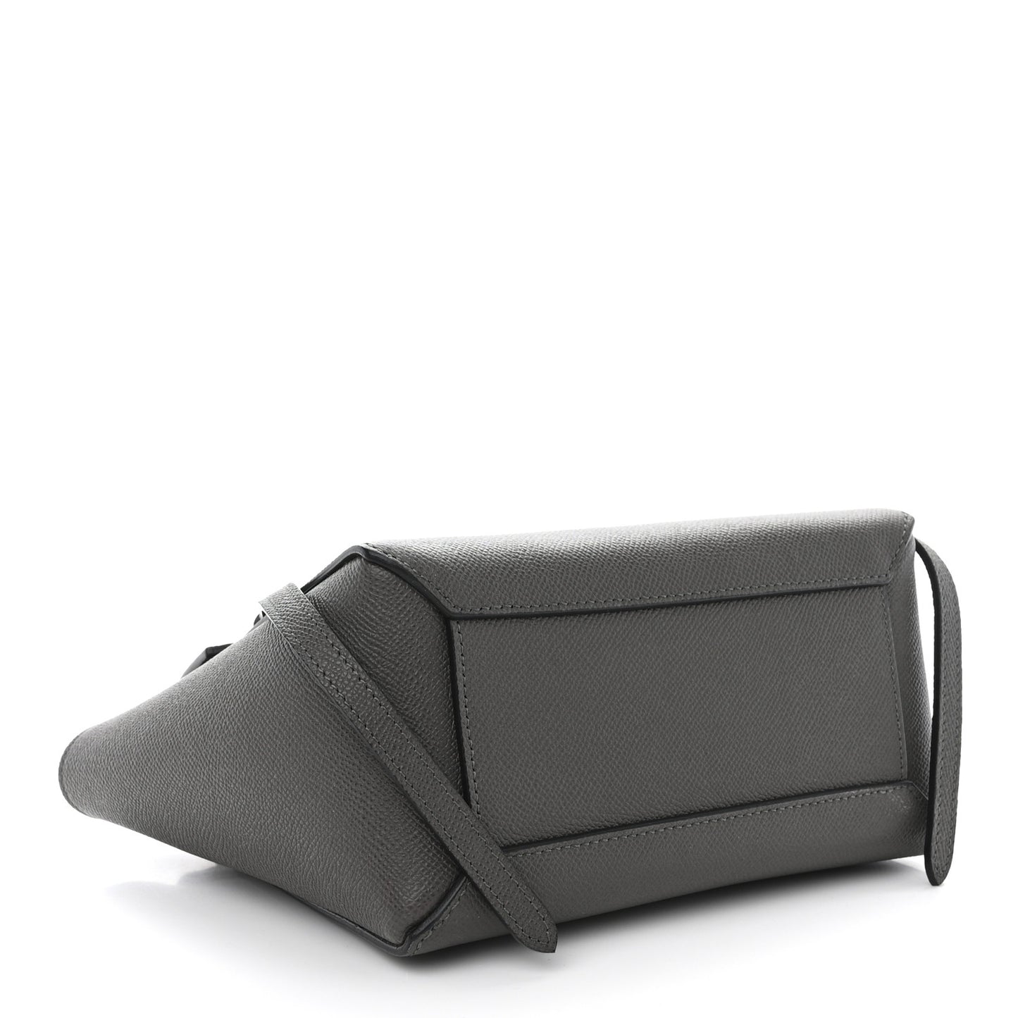Grained Calfskin Nano Belt Bag Grey