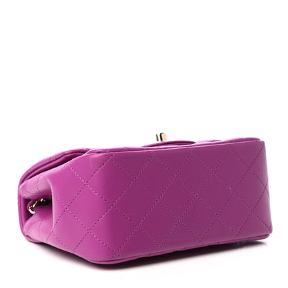 Chanel Lambskin Quilted Mini Square Flap Purple 4 of 10