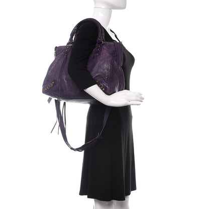 Balenciaga Agneau Classic Gold Hardware Velo Dark Violet 3 of 13