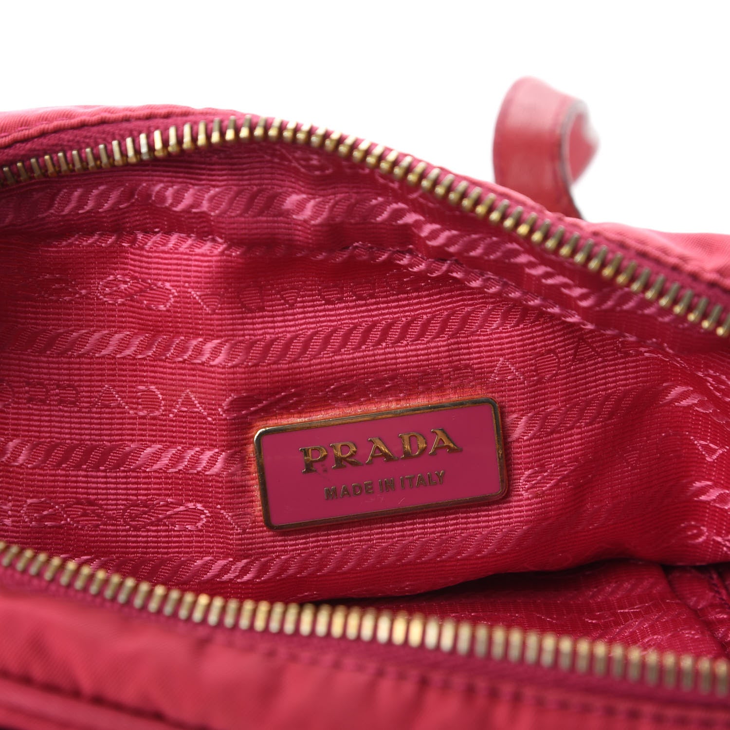 Prada Tessuto Nylon Bow Camera Bag Fuxia 8 of 9