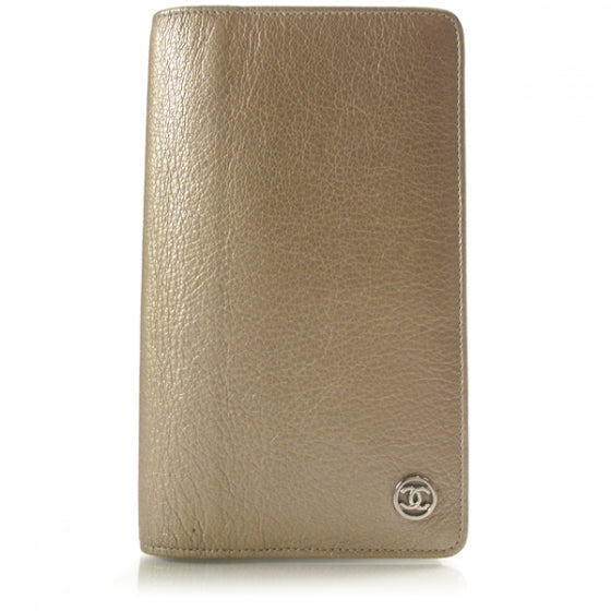 Chanel Leather Yen Wallet Gold 1 of 9