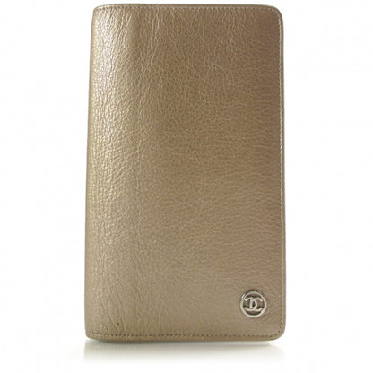 Chanel Leather Yen Wallet Gold 1 of 9