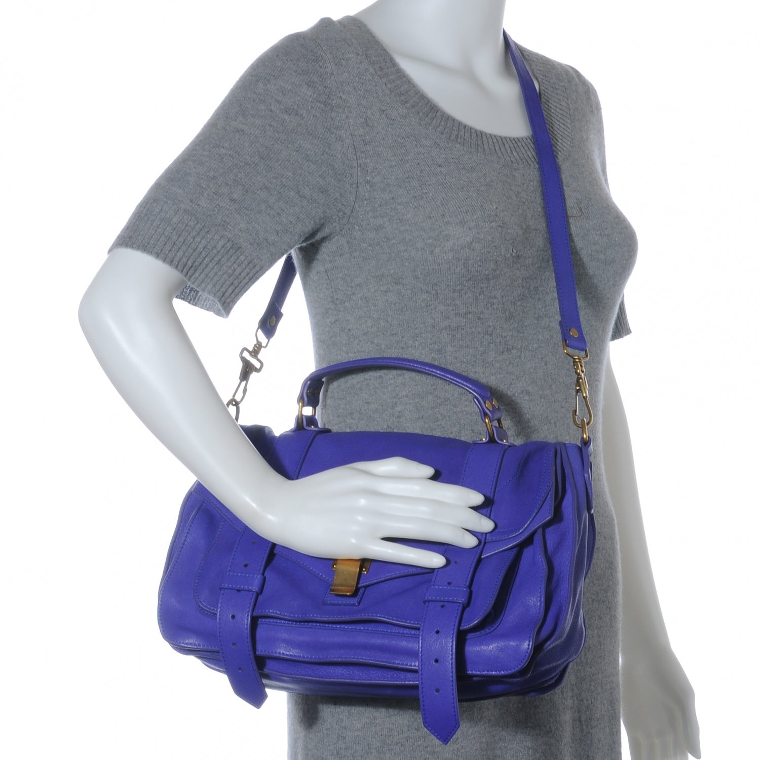 Proenza Schouler Lambskin PS1 Medium Satchel Purple Rain 2 of 8