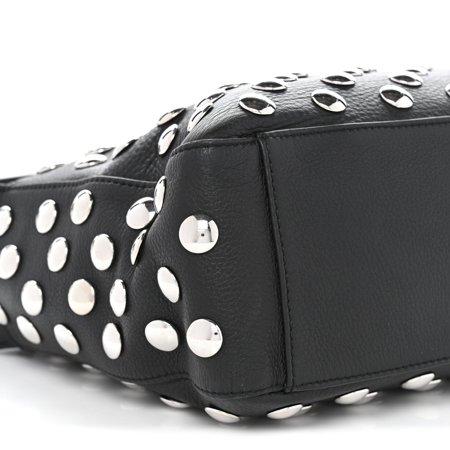 Khaite Pebbled Sport Calfskin Studded Elena Black 7 of 8