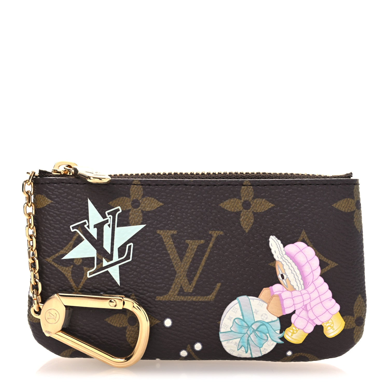 Louis Vuitton Monogram 2025 Christmas Animation Key Pouch Azur Frost 3 of 10
