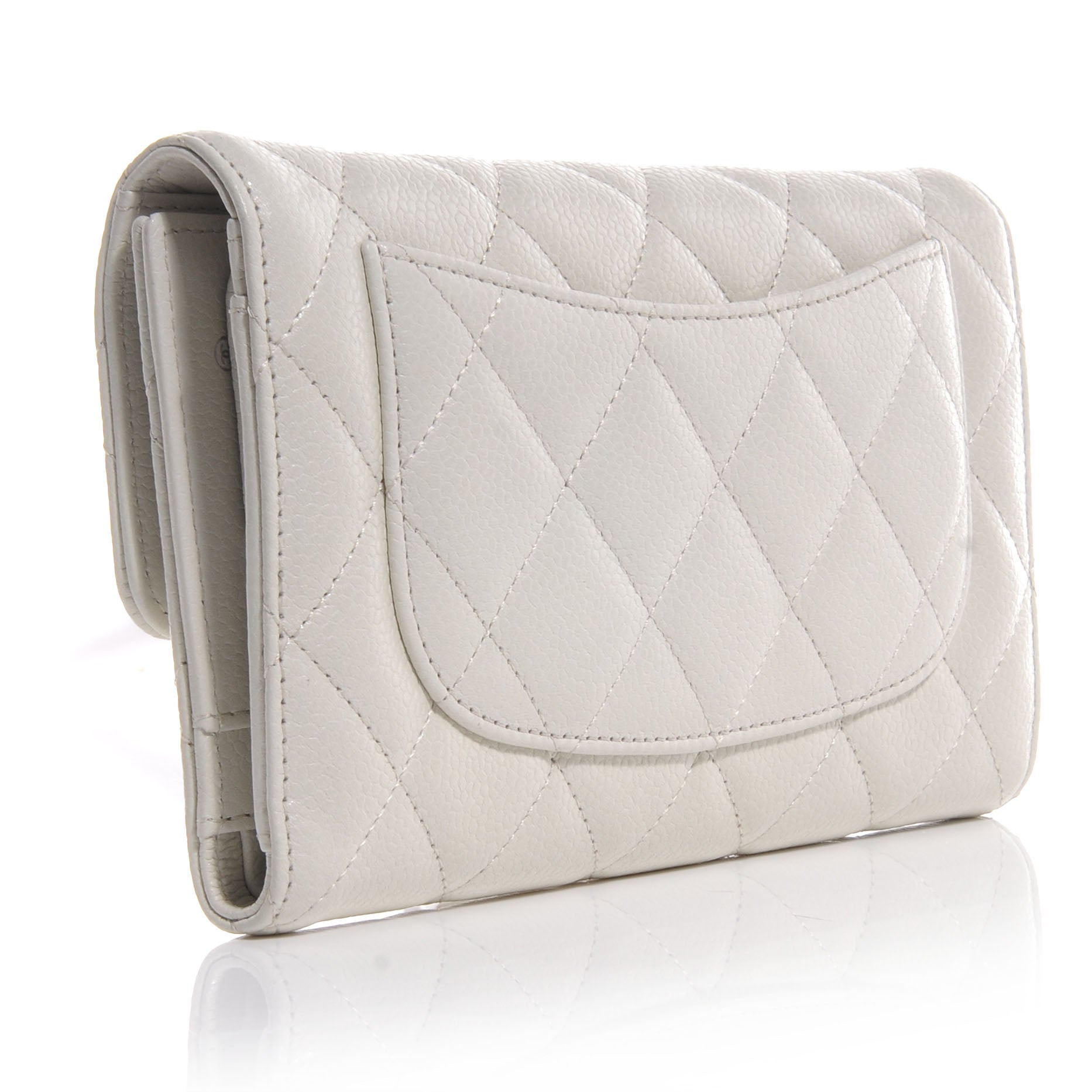 Chanel Caviar Reissue Classic Wallet White 3 of 8