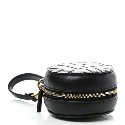 Fendi Calfskin FF 1974 Embossed Help Bag Maya Black 8 of 17