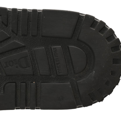 Christian Dior Shearling Canvas Lurex Embroidered Dway 10mm Slide Sandals 36 Black Natural 7 of 9