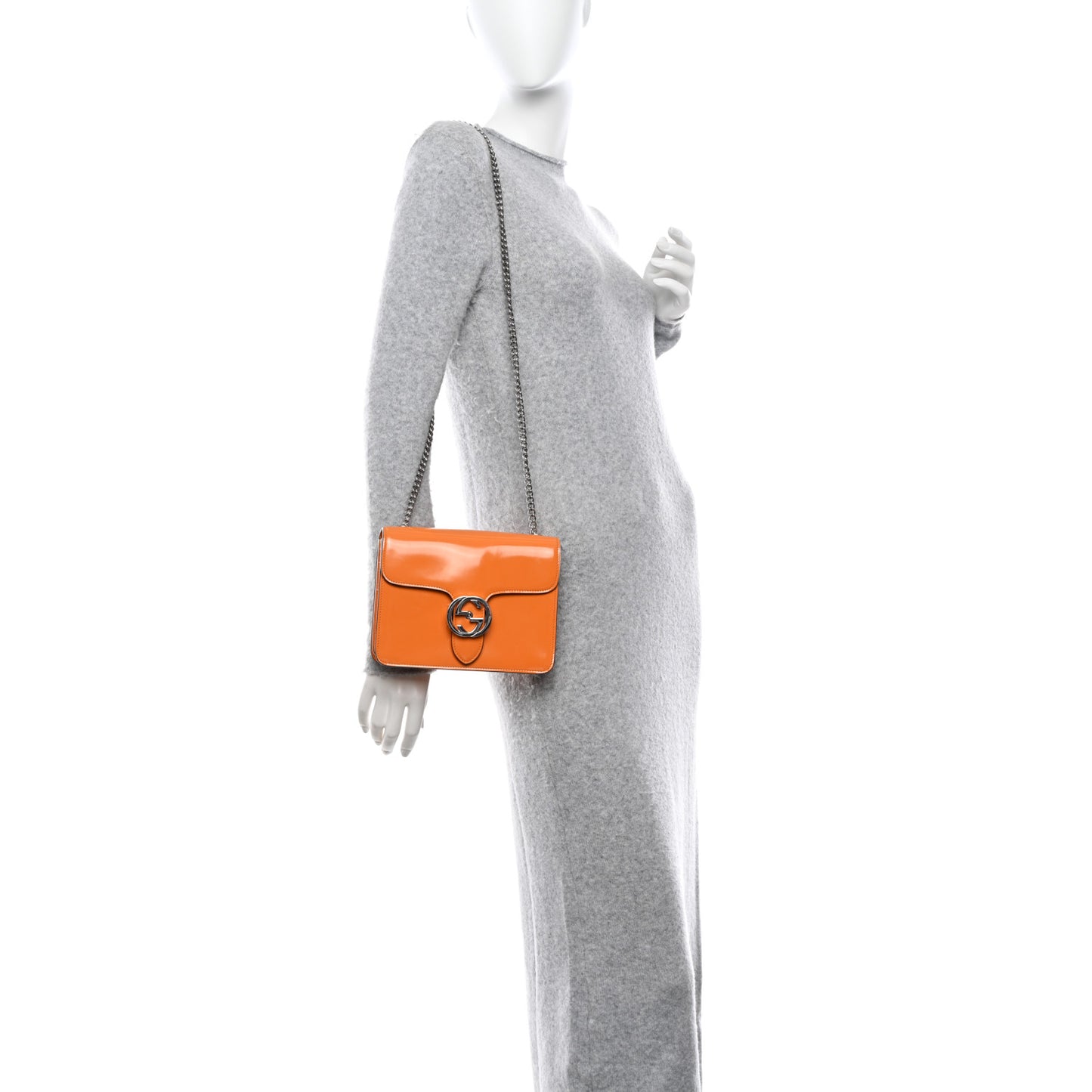 Shade Lux Calfskin Small Interlocking G Shoulder Bag Yellow