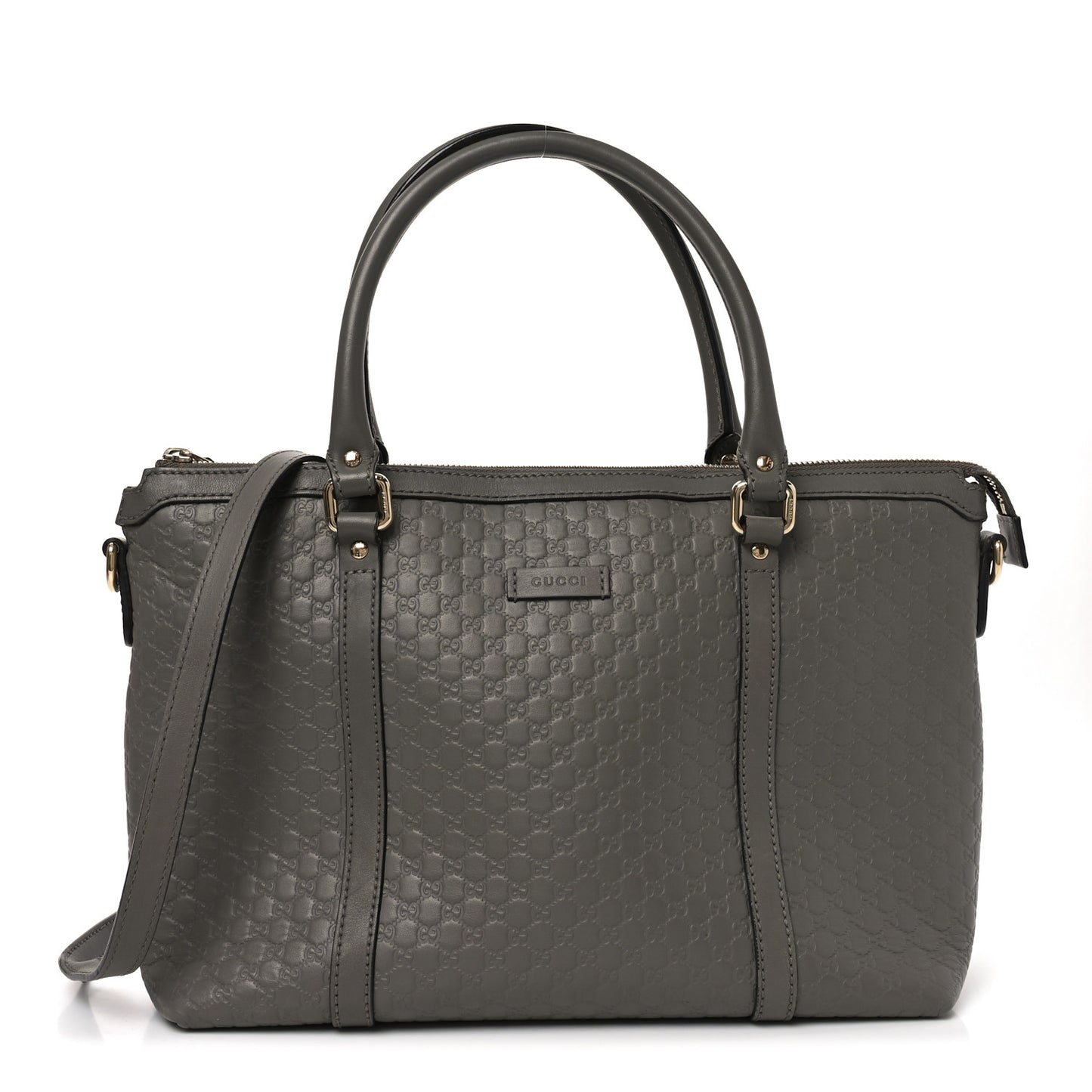 Soft Microguccissima Small Zippered Satchel Loess