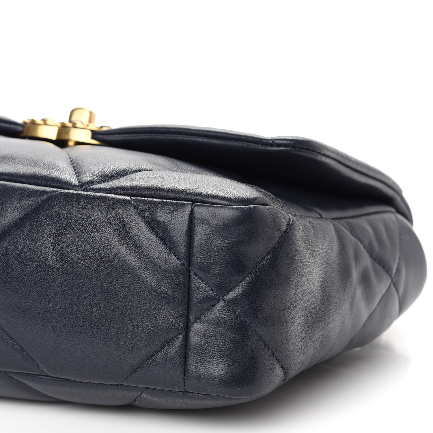 Chanel Lambskin Quilted Medium Chanel 19 Flap Navy Blue 9 of 9