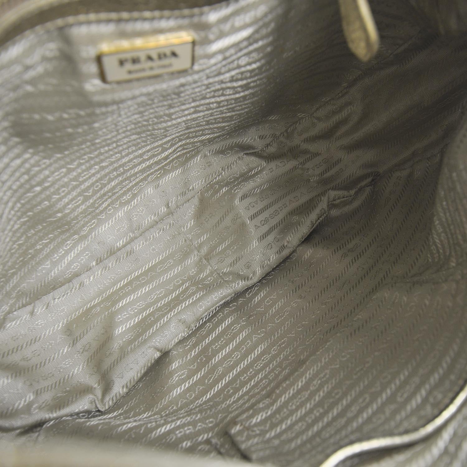 Prada Vitello Daino Hobo Gold 7 of 11