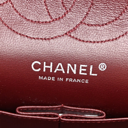 Chanel Lambskin Quilted Medium Double Flap Burgundy 6 of 10