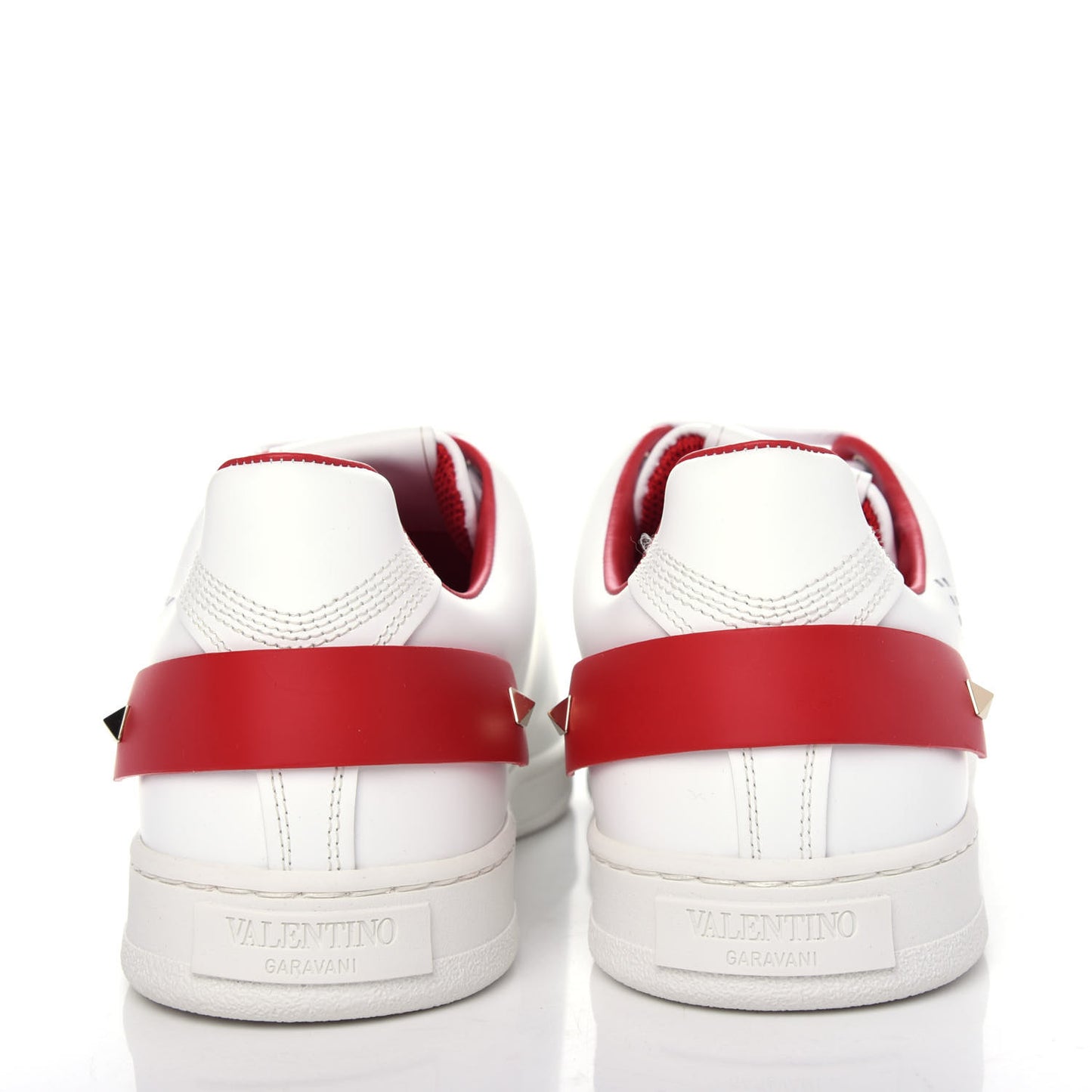 Calfskin Mens Backnet Sneakers 42 White Rosso Valentino