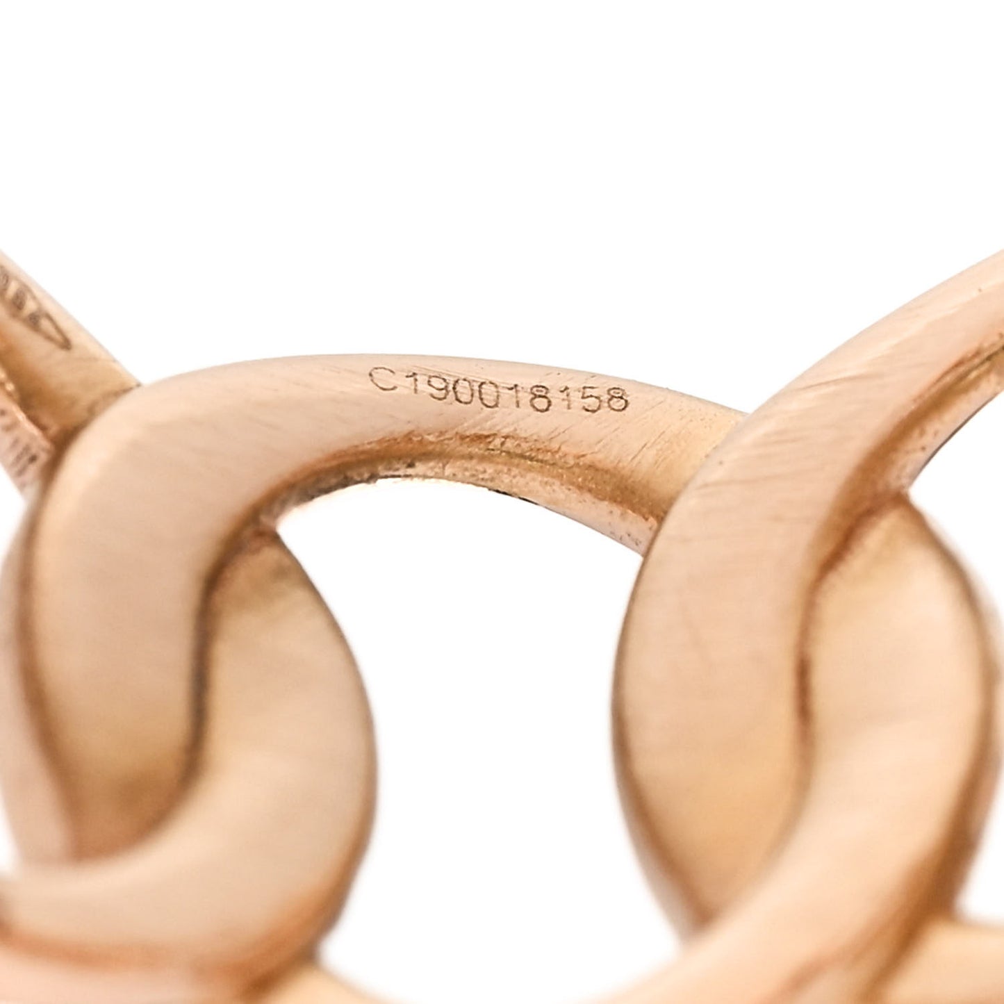 18K Rose Gold Brera Chain Ring 55 7.25