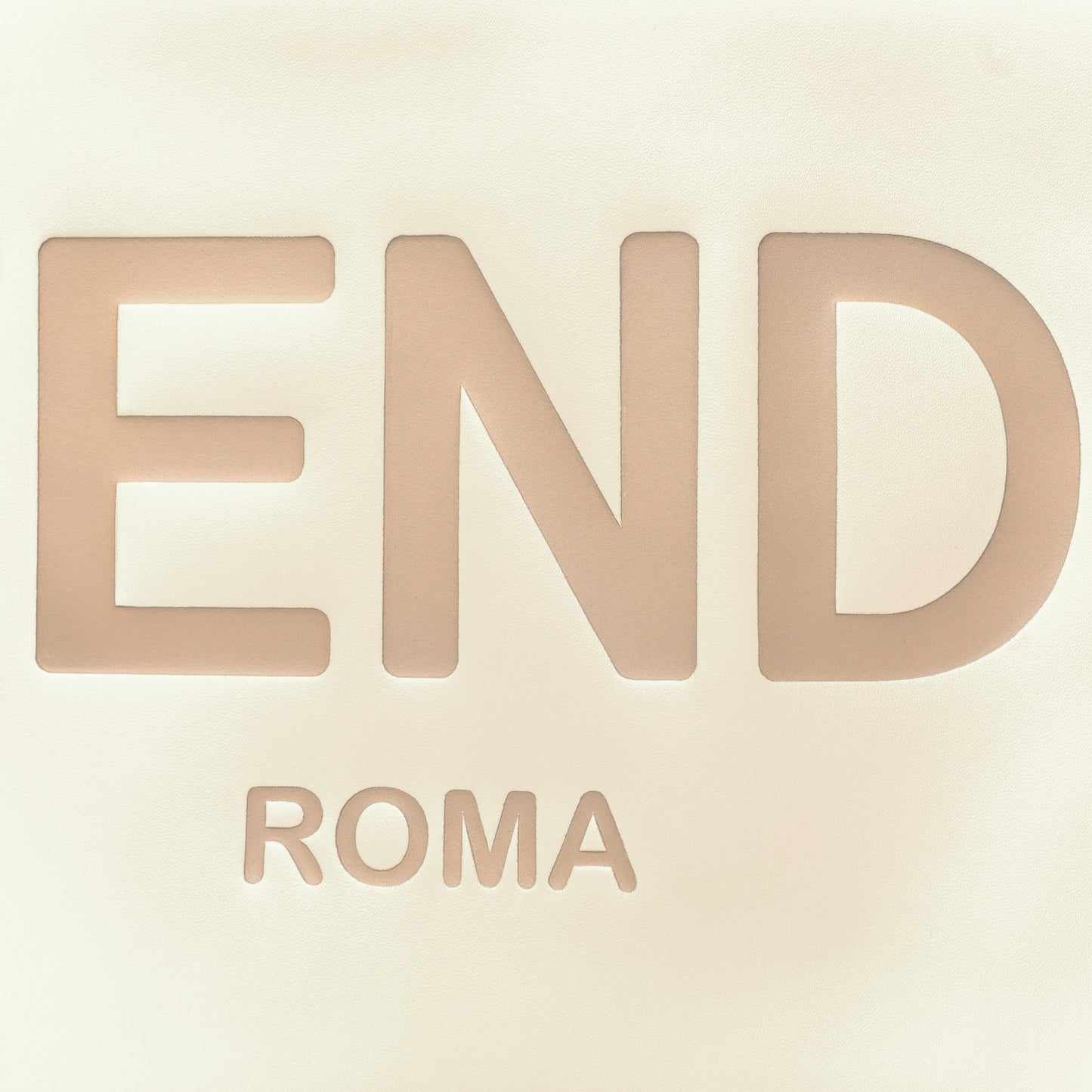 Vitello King Logo Embossed Large Flat Pouch White Ice