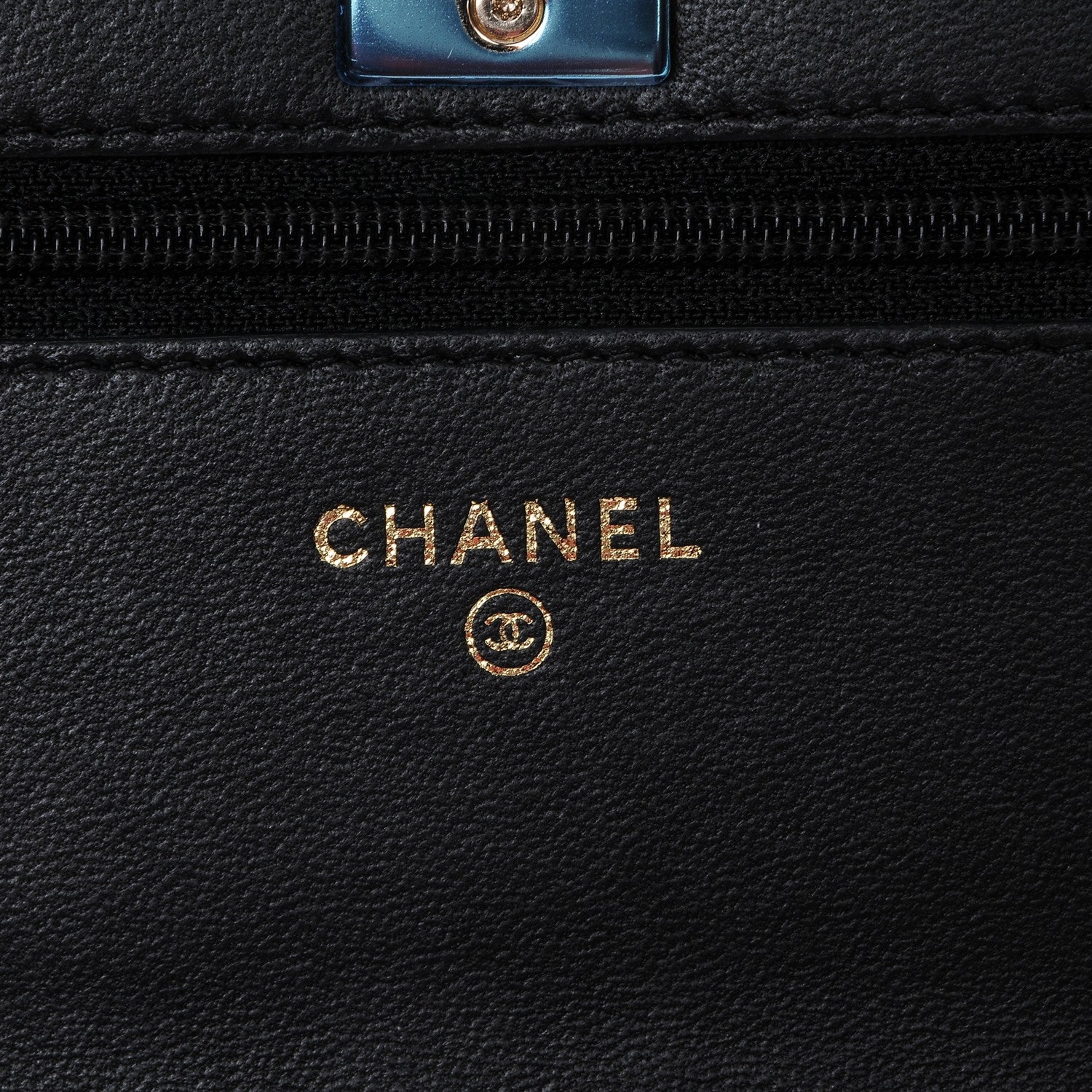 Chanel Lambskin Quilted Trendy CC Wallet On Chain WOC Black 6 of 8