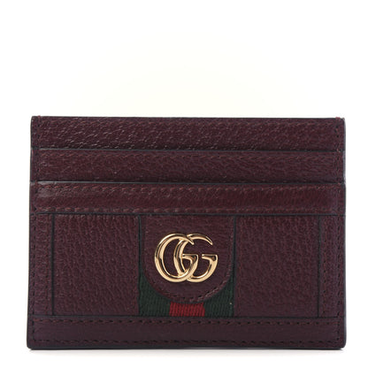 Gucci Calfskin Web GG Ophidia Card Holder Vintage Bordeaux 1 of 10