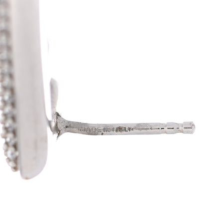 Fendi Metal Crystal FF Stud Earrings Gold Silver 4 of 5