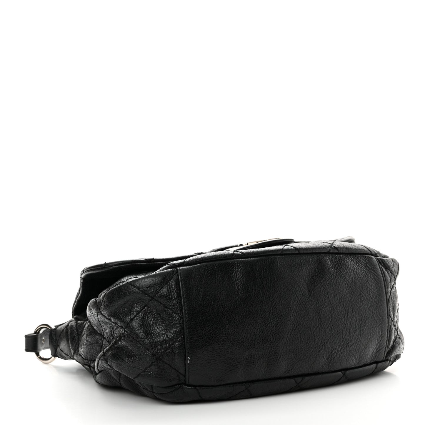Glazed Calfskin Stitched XL On The Road Flap Black