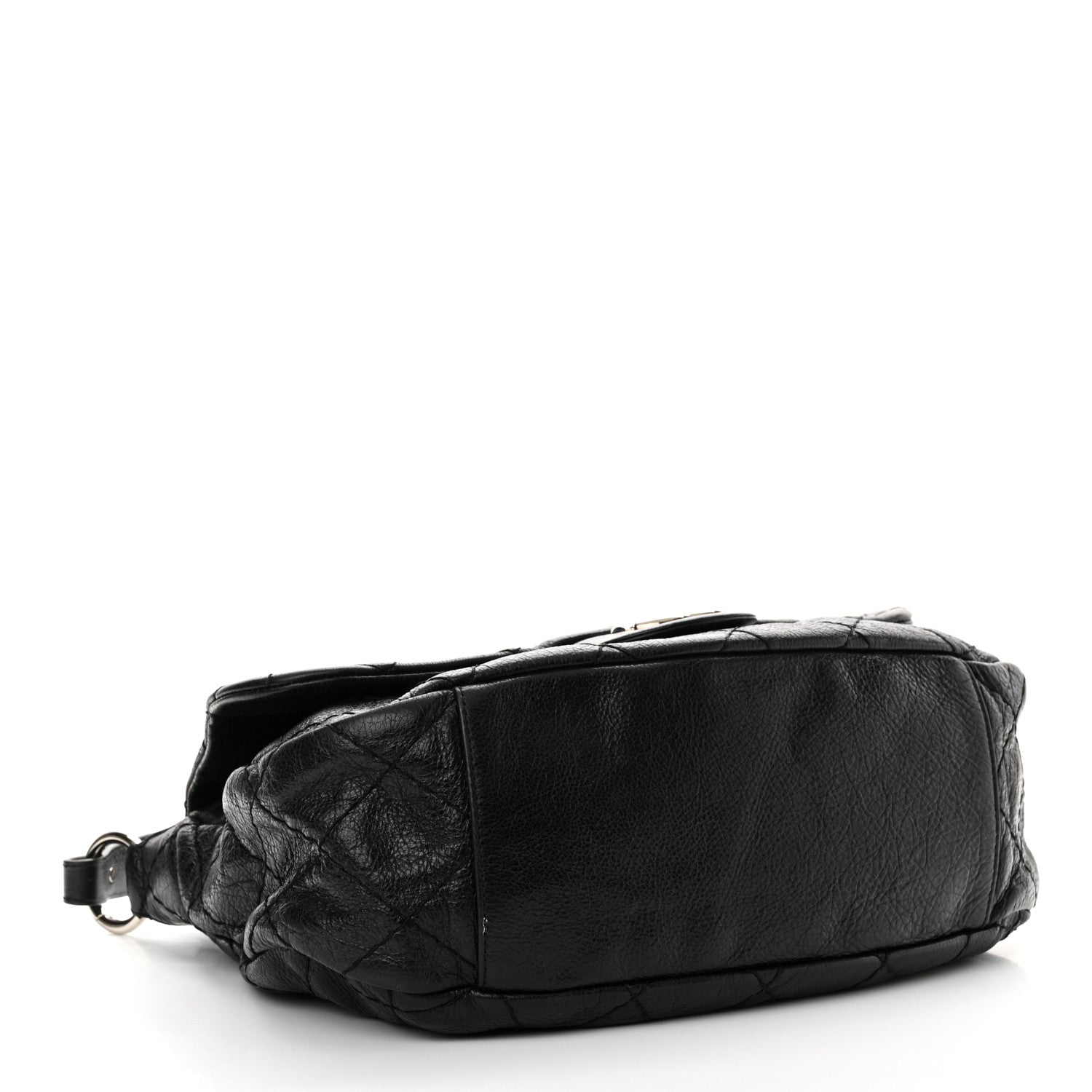 Chanel Glazed Calfskin Stitched XL On The Road Flap Black 3 of 15