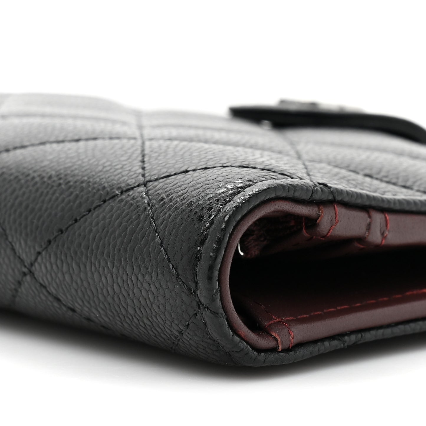 Caviar Quilted Passport Holder Black