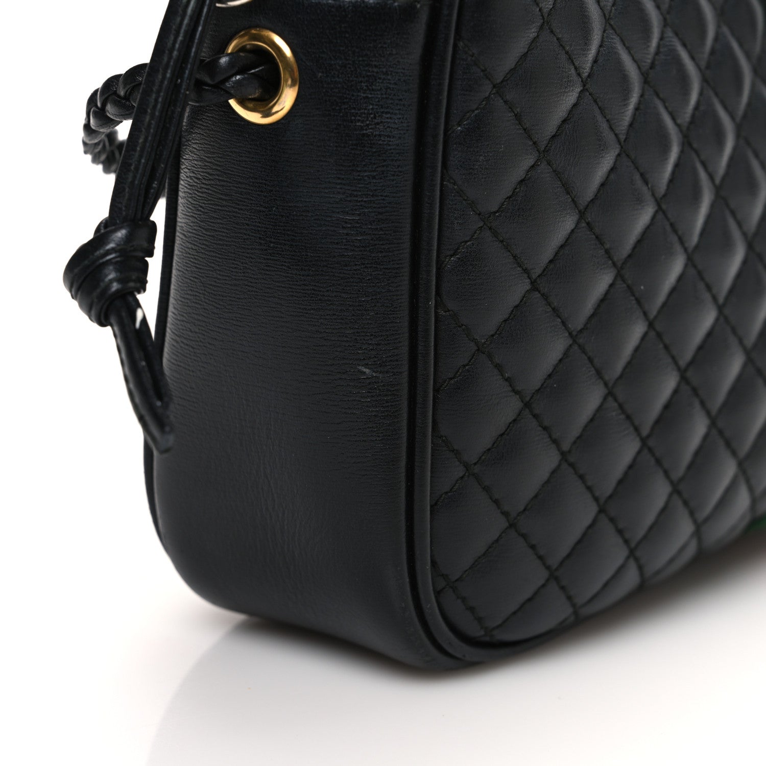 Gucci Calfskin Web Trapuntata Small GG Shoulder Bag Black 12 of 13