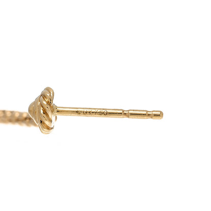 David Yurman 18K Yellow Gold Diamond Crossover Chain Drop Earrings 4 of 4