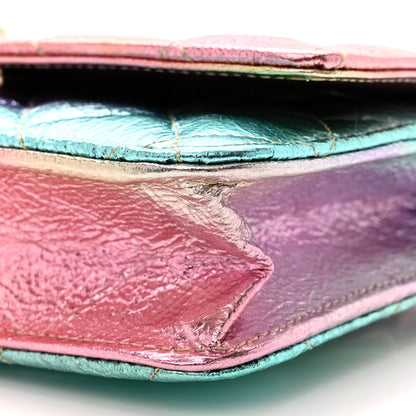 Chanel Metallic Goatskin Quilted 2.55 Reissue Wallet on Chain WOC Multicolor 11 of 12